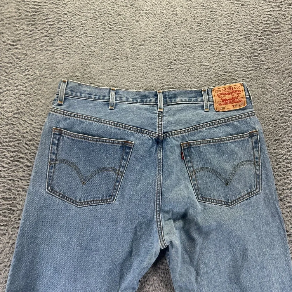 Vintage Levi's 505 Jeans Mens 42x30 Blue Cotton Denim Straight Travel Workwear
